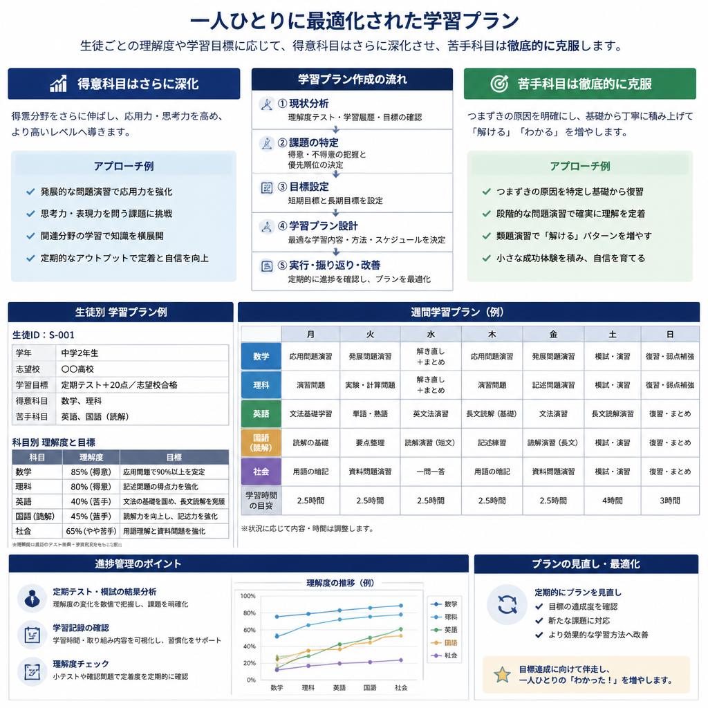一人ひとりに合わせたカスタマイズプラン