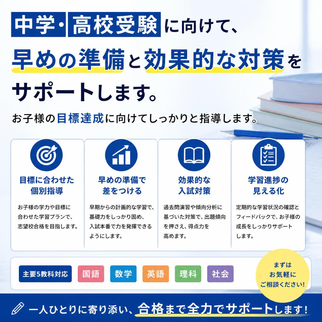 受験対策に向けたサポート