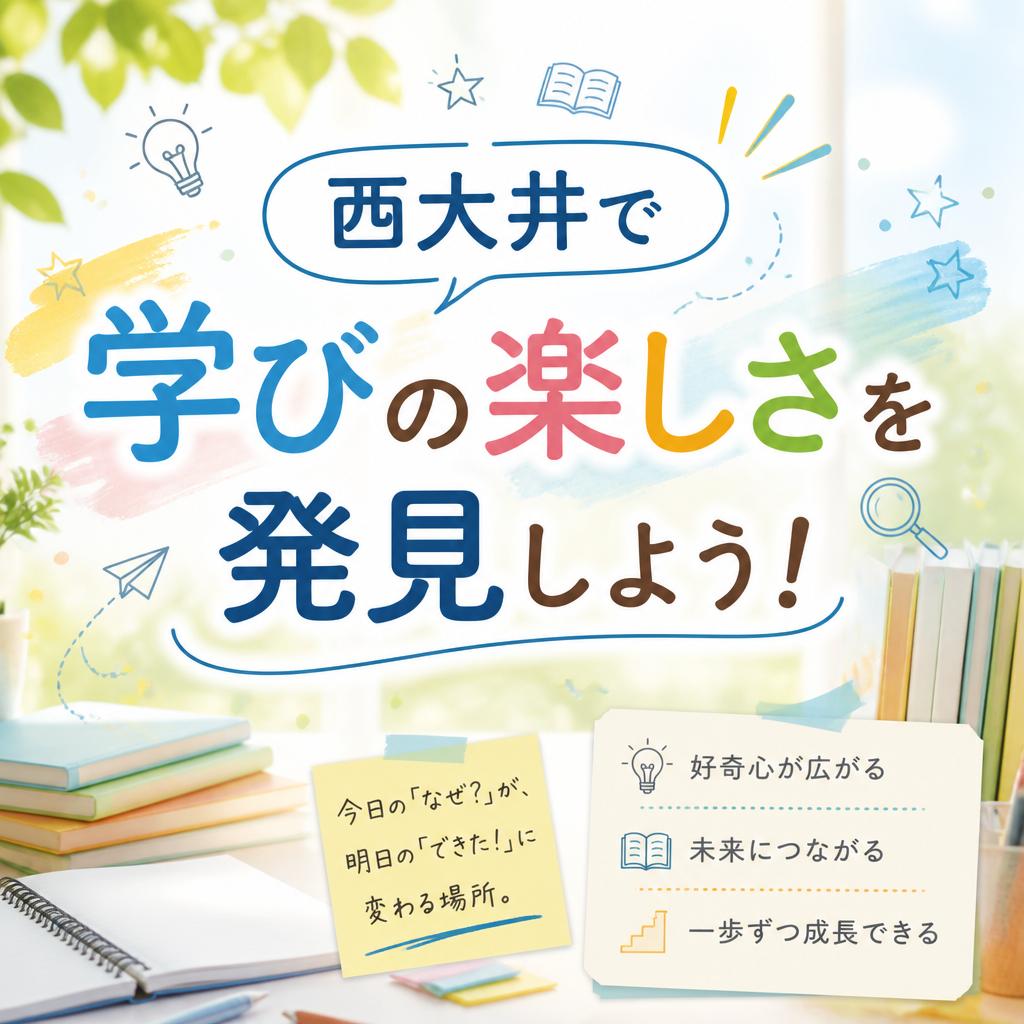 西大井で学びの楽しさを発見しよう！