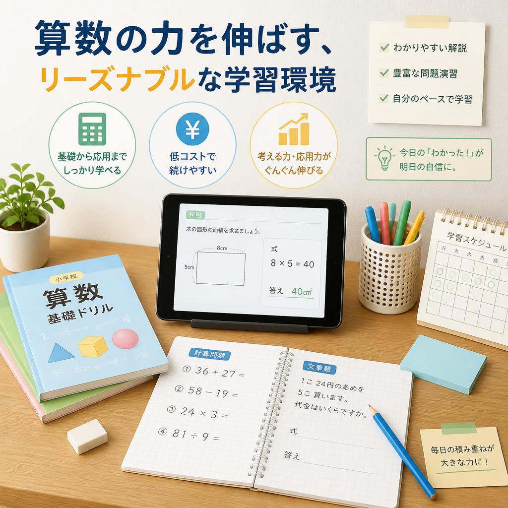 算数の力を伸ばす、リーズナブルな学習環境
