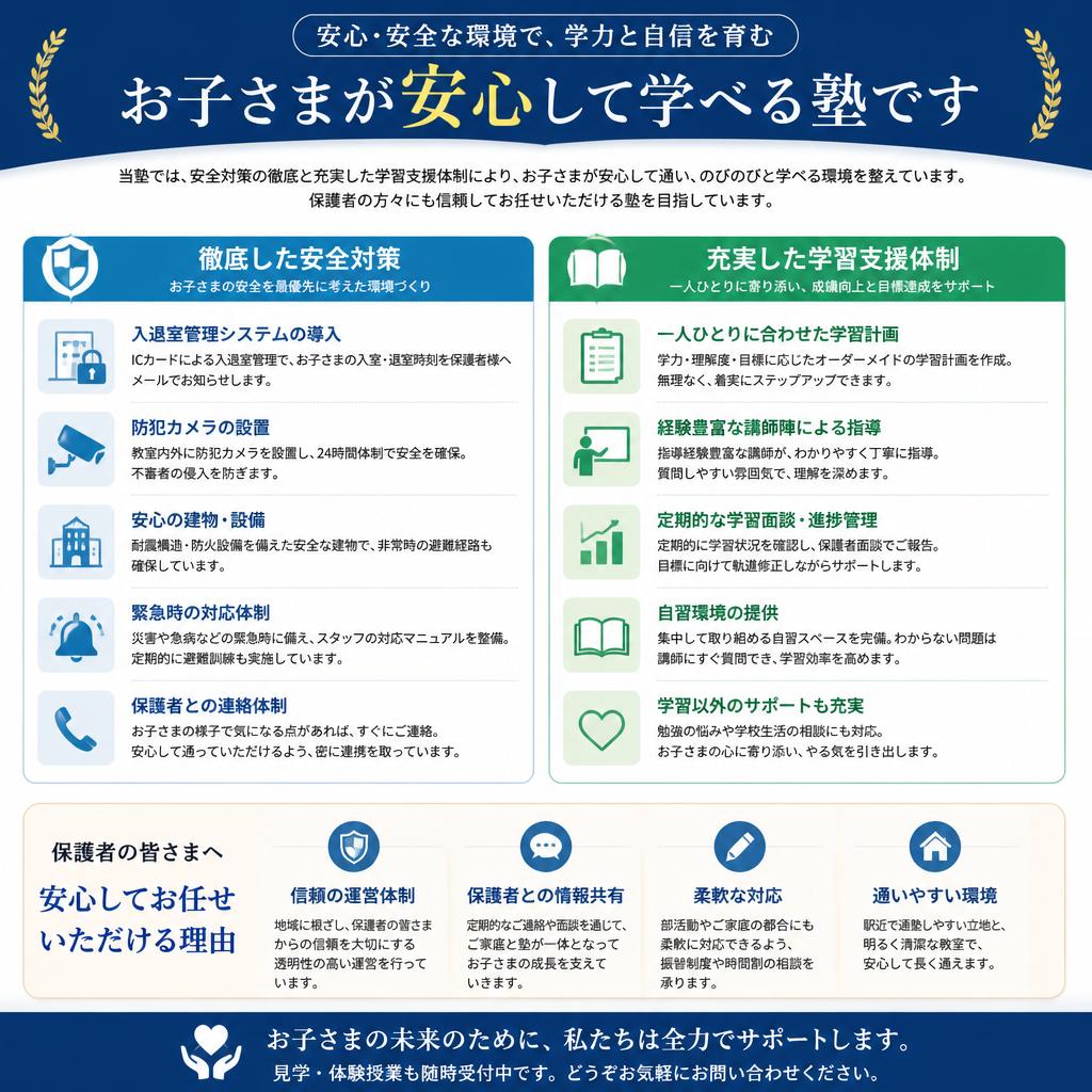 安心・安全な学びの環境