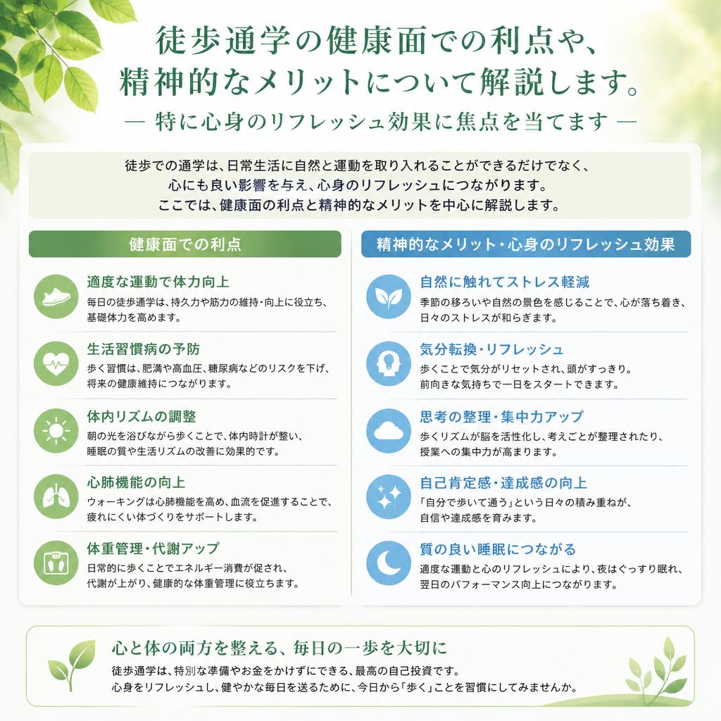 徒歩通学の魅力と健康への影響