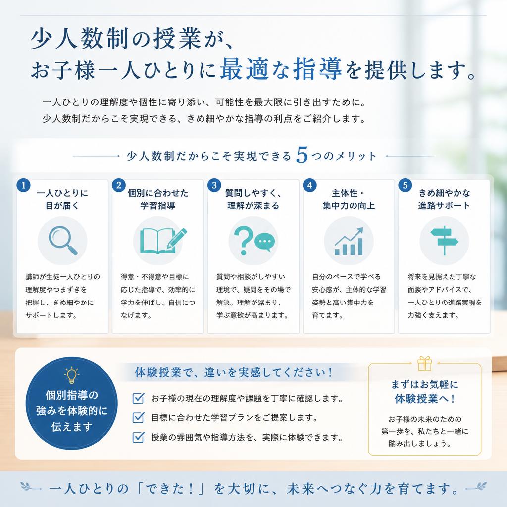 少人数指導のメリット