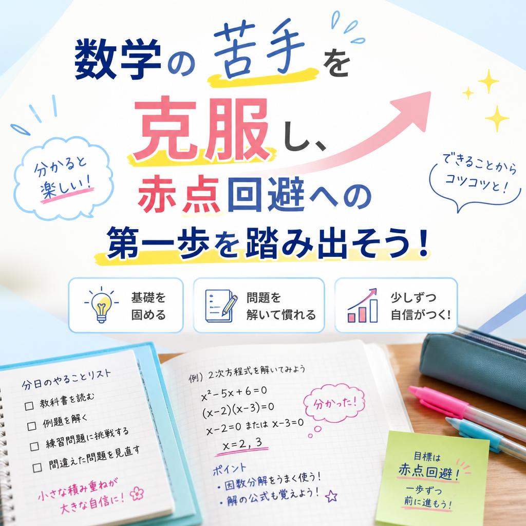 高校数学で赤点回避！授業についていけなくなった時の挽回策