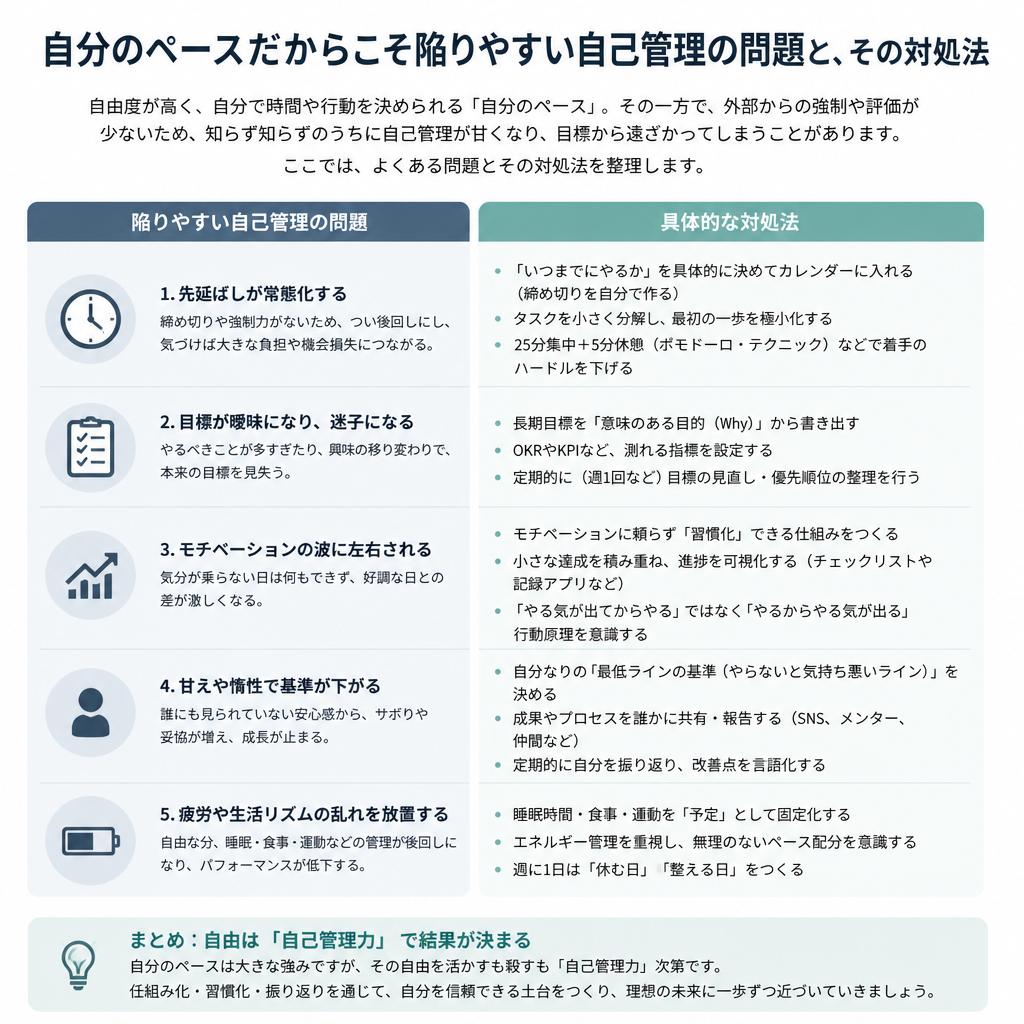 4. 注意すべき点:自己管理の重要性