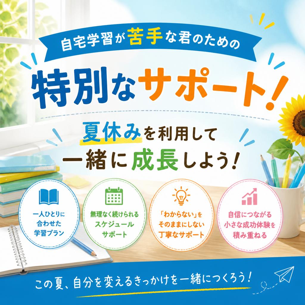 夏休みの宿題のサポートも！宿題をもって体験にいこう！