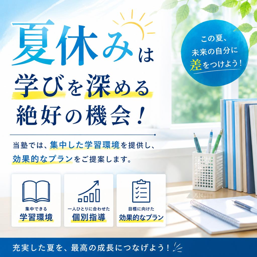 夏休みを活かす学び方