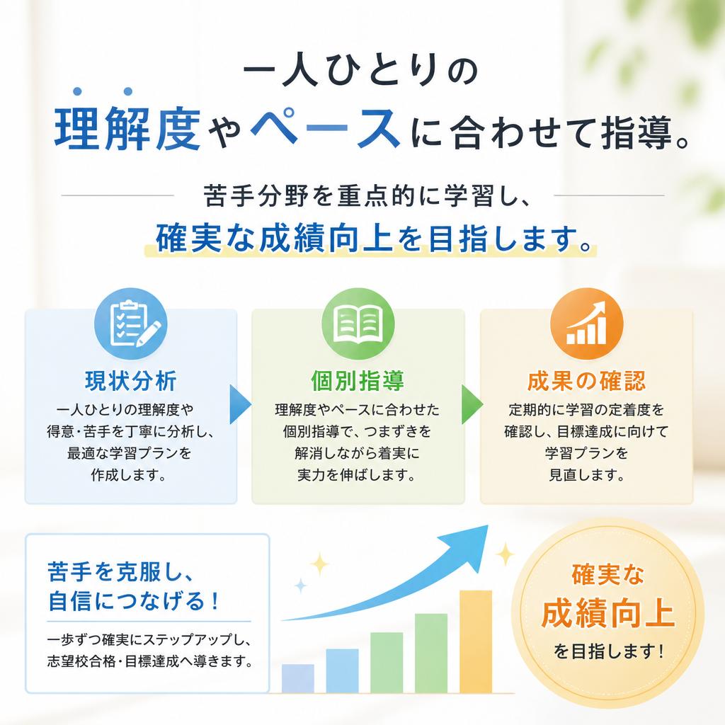 個別対応で成績向上