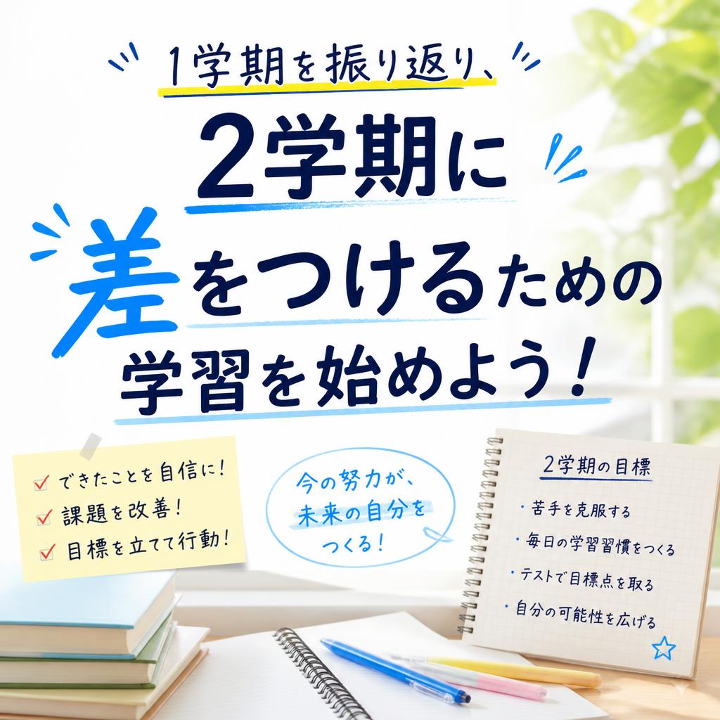 1学期を振り返り、2学期に差をつけるための学習を始めよう！
