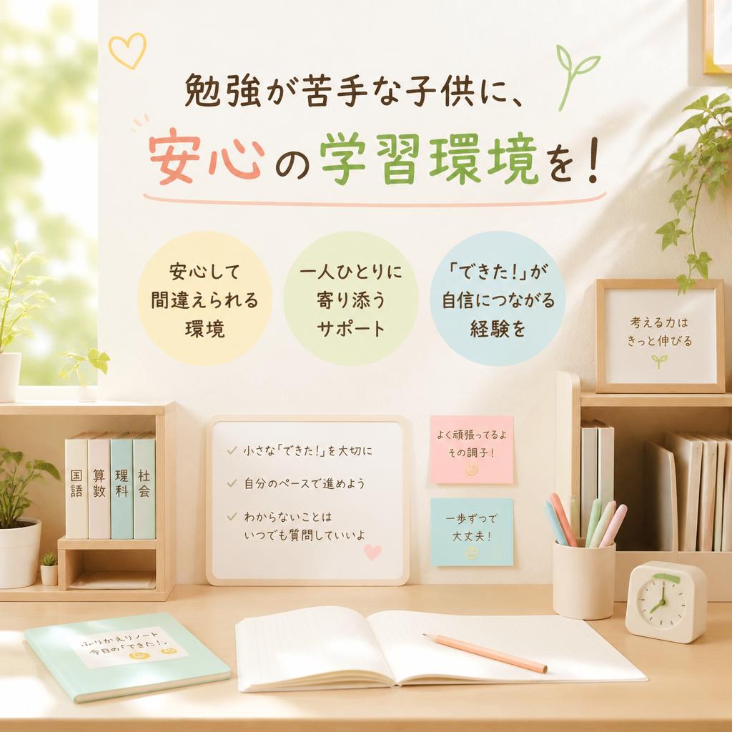 勉強が苦手な子供に、安心の学習環境を！