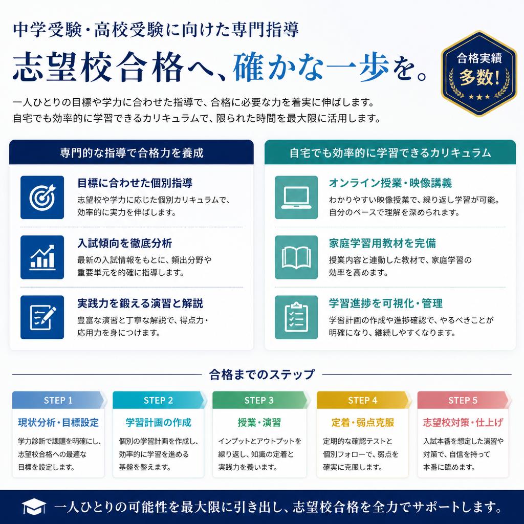 受験対策も万全!自宅学習で力をつける
